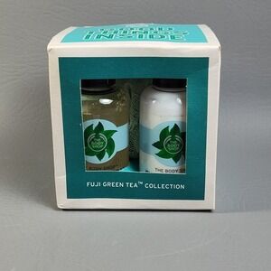 The Body Shop Fuji Green Tea Travel Gift Set Shower Gel Gel Lotion & Loofah 2 oz